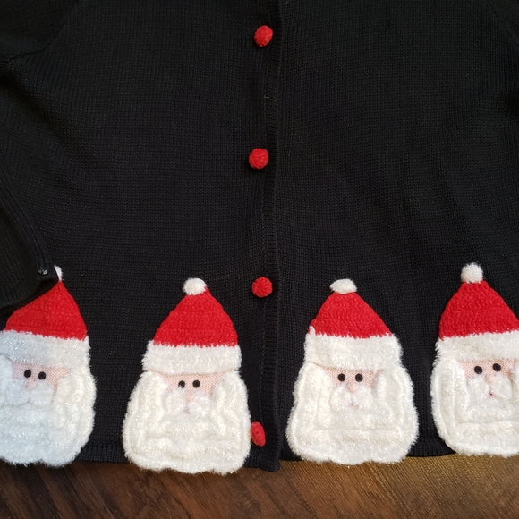 BellePoint Santa Claus Women's Cardigan Sweater L - Picture 7 of 7